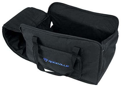 Rockville TB10 V2 Padded Speaker Bag for 10" DJ PA Speaker and Stand | Stand Holder Pocket, Interior Buckle Straps, Thick Foam Padding, Rain/Splash Resistant, Dual YKK Zippers, Dual Handles - style: 10 - Inches