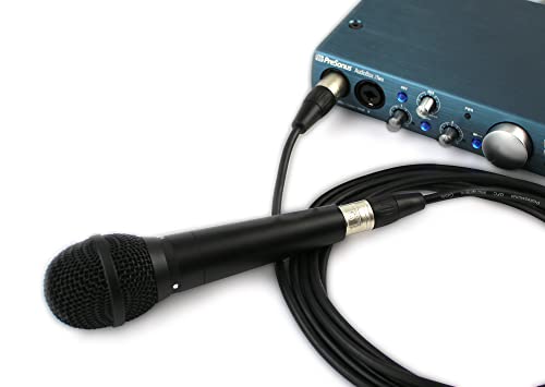 Gearlux XLR Microphone Cable, Fully Balanced, Male to Female, 50 Feet - 3 Pack - size: 50 Ft, style: 3 Pack