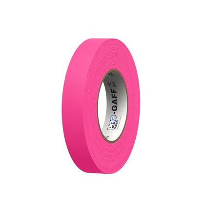 1" Width ProTapes Pro Gaff Premium Matte Cloth Gaffer's Tape With Rubber Adhesive, 50 yds Length x, Fluorescent Pink (Pack of 1) - size: 1" x 50 yds (Pack of 1), style: Vibrant
