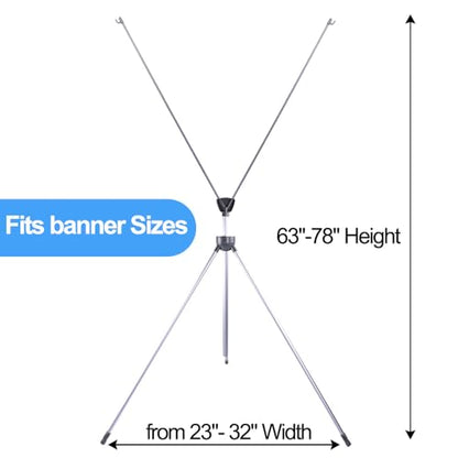 Adjustable X Banner Stand, Fits 23 to 32 Inch Wide and 63 to 78 Inch Tall Banners, Portable Display with Carrying Bag, Perfect for Trade Shows, Exhibitions, Conferences and Events, 6 Pack - size: 6 Pack Best Selling Banner Stand