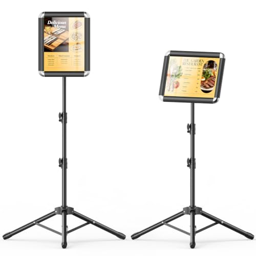 2 Pack 8.5x11 Sign Holder Stand, Adjustable Floor Standing Poster Stand - color: 8.5x11-2 Pack