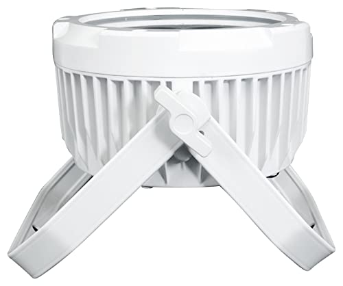 Rockville Wet PAR PRO White Outdoor RGBWA+UV Wall Wash Stage Light | IP54, 12 x 6-in-1 LEDs, 6/10-Channel DMX, Remote, 15/45 Degree Beam, Double Bracket, for Restaurant, Club