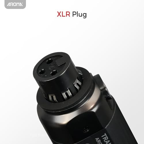 AROMA Wireless XLR Transmitter and Receiver, UHF Wireless Microphone Audio System for Dynamic Mics PA Mixer