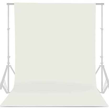 GFCC Ivory Backdrop Photography Background - 6FT x 10FT Photo Backdrop for Photoshoot Photography Video Recording Background Screen Picture Curtain | Versatile Screen for Studio, Video Recording, Portrait, Parties, Non-Reflective, Polyester, Easy Hang, Hi