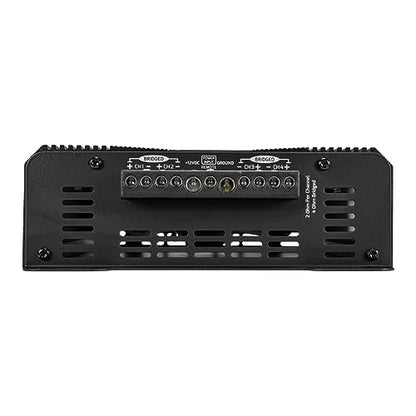 PRV Audio QS800.4 2 Ohm Compact 4 Channel Car Audio Amplifier 4 x 220 Watts RMS at 2 Ohm - 800 Watt Amp 12 Volts Amp Class D Bridgeable 800x4 High Power Stereo