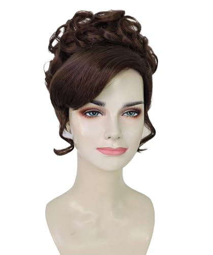 American Rapper Curly Updo High Fashion Wig for Women - Celebrity Style Wig | Elegent Choice for Cosplay Events, Halloween Parties & Themed Performances - Brown - color: Brown