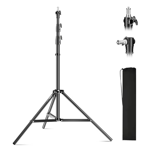 Godox Light Stand 112in/9.3' Photography Heavy Duty Light Stand | with 1/4” to 3/8” Universal Screw Carry Bag Portable for Photography Studio Portrait Shooting - size: 112in
