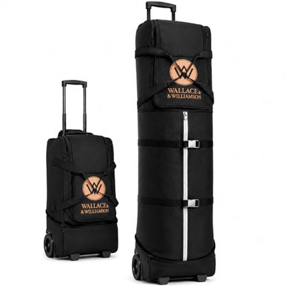 Golf Travel Bag with Wheels – Padded Airline-Approved Golf Club Travel Cover, Heavy-Duty Soft Sided Flight Bag with Reinforced Base & Carry Handles – Fits Full Size Cart & Stand Bags