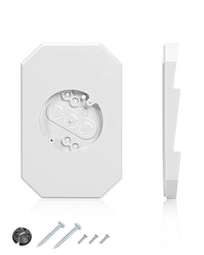 Siding Light Mounting Block, 8141DBL Vinyl Siding Mounting Block with Built-in Electrical Box, Outdoor Mounting Plate kit for 1/2 inch Double, White, 1 Pack - color: 1 Pack White