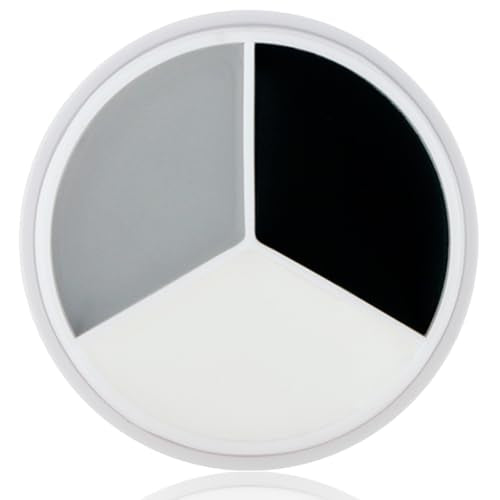MEICOLY Black White Light Grey Face Body Paint Palette,Halloween Zombie Skeleton Makeup Face Paint,Clown Black White Makeup for Adults and Kids,Professional Body Paint Face Painting for SFX Cosplay - color: black white grey face paint palette