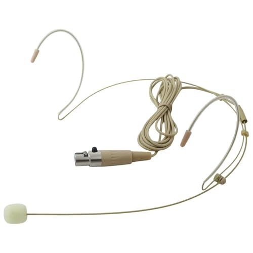 Microphone Headset Headworn Earset Over Ear Hanging Mic Fit for Shu-re Wireless System Bodypack Transmitter, Ideal for Lectures, Live Performance, Theater, Podcasts
