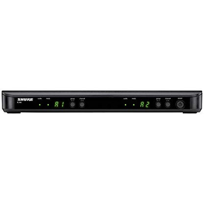Shure BLX288/SM58 Dual-Channel Wireless Audio System H9 Band (512–542 MHz) – BLX88 Receiver, (2) BLX2 Transmitters with SM58 Dynamic Mic, Up to 14 Hr Battery, 300 ft Range | BLX88 Receiver, (2) BLX2 Transmitters with SM58 Dynamic Mic, Up to 14 Hr Battery,