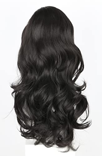 50s Married Housewife Costume Wigs for Women Black Bouffant Wig Halloween Party Beehive Wigs - color: Black Wavy