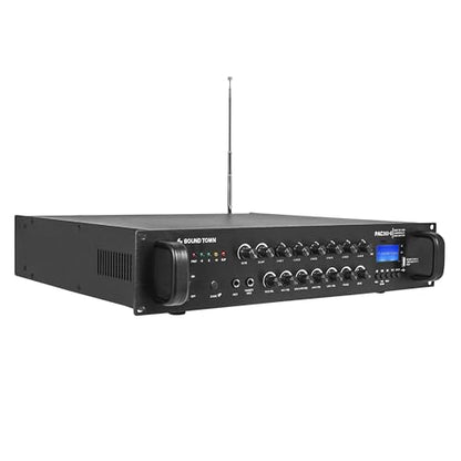Sound Town 360W 6-Zone 70V/100V Commercial Power Amplifier with Bluetooth, Aluminum, for Restaurants, Lounges, Bars, Pubs, Schools and Warehouses (PAC360-6) - size: 360