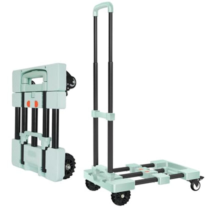 Folding Hand Truck Dolly Cart 500lbs for Travel/Home Use - color: Green
