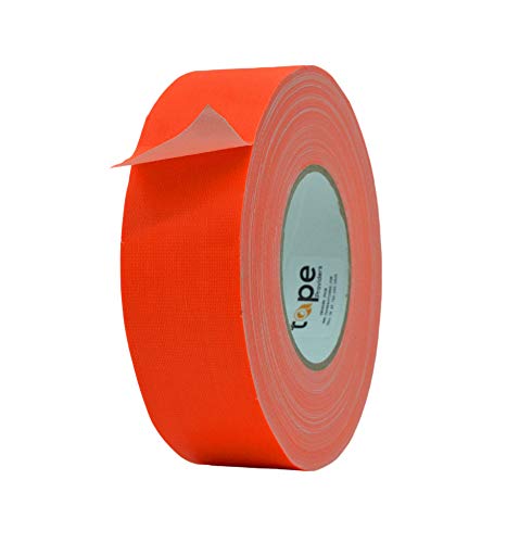 MAT Gaffer Tape Fluorescent Orange Low Gloss Finish Film, 2 inch x 60 Feet, Residue Free, Non Reflective, Secure Cords to Stages, Great for Concerts or Trade Shows, Weddings, & Floor Marking - color: Fluorescent Orange
