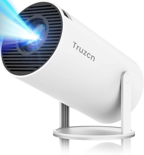 Mini Projector with WiFi 6 and Bluetooth 5.2, Built-in App Smart Portable Projector Support 4K 1080P FHD, 180° Rotatable, AutoKeystone, Android 11, Compatible with HDM/USB/Phone/Laptop - color: Bright White-2