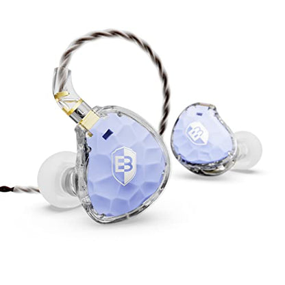 BASN ASONE 14.2mm Planar Driver in-Ear Monitors Headphones, Blue | 14.2mm Planar Driver for Precise Audio Detail, OCC/In-Line Mic Two Detachable MMCX Cables for Musicians Audiophiles - color: Blue