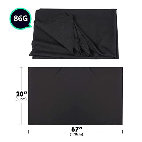 Facmogu Speaker Grill Cloth, 67"x20" Speaker Cloth Speaker Fabric Cover | Stereo Mesh Fabric | Replacement for Home Stage Audio Speakers, Subwoofer Repair | Offer Good Buffer Protection | Black