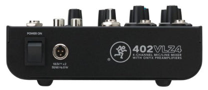 Mackie 402VLZ4, 4-channel Ultra Compact Mixer with High Quality Onyx Preamps | Onyx preamps with 2-band EQ and sealed rotary controls for broadcasting, live events and studio recording - style: 4-Channel
