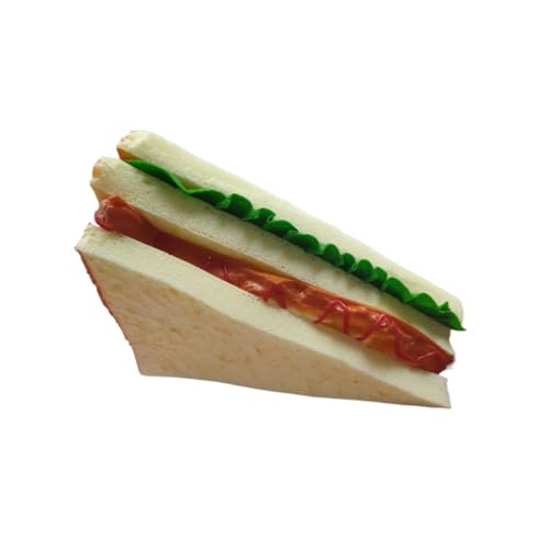 Ebonee Artificial Fake Sandwich Bread Props, Realistic Simulated Sandwiches Lifelike Simulation Food Model for Food Display Kitchen Decoration Photography Props (1 Pack)