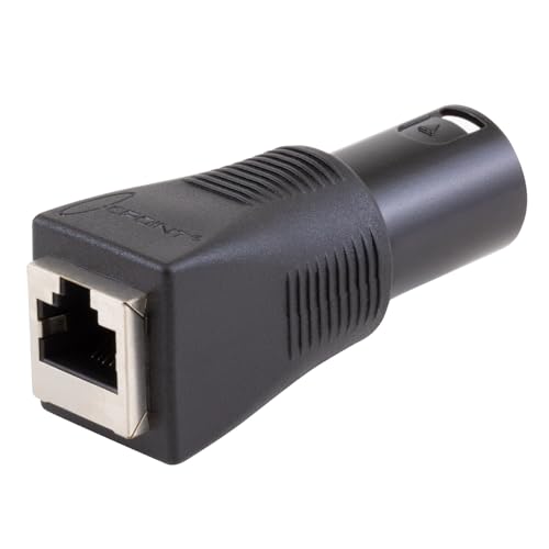 SIRS-E 2-Pack - CPoint XLR RJ45 Adapter CAT-5 Ethernet to DMX512 Cable Converter, Male 3-Pin, XLRJ45-3M - style: Male 3-Pin