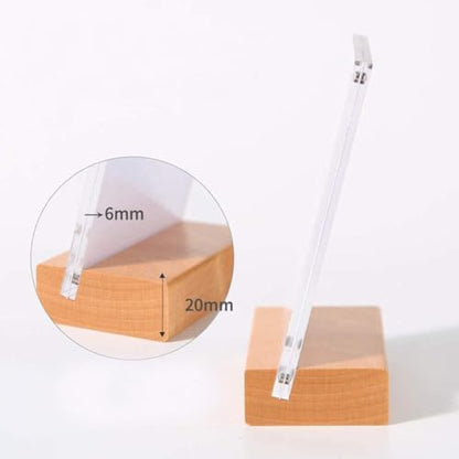 2 Pack Acrylic Label Holder(90*60mm/3.54x2.36 inches) | Price Tag Displays Sign Holder, Data Card Holder, Table Top Sign Stand