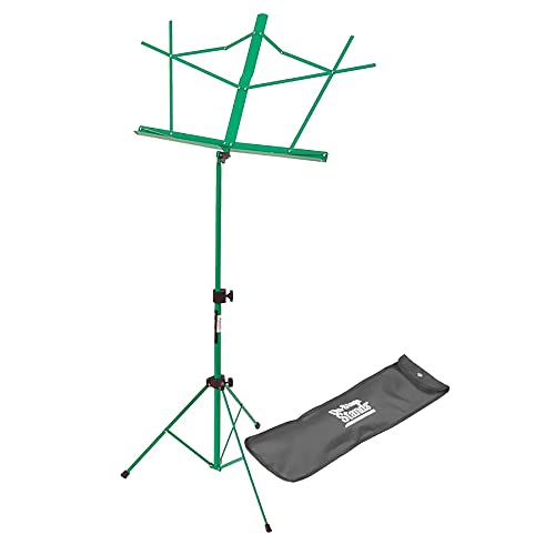 On-Stage SM7122GRB Compact Folding Sheet Music Stand with Bag, Green - color: Green