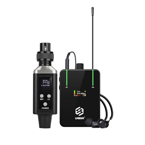 AR9 UHF Mono Wireless in-Ear Monitor System Transmitter and Beltpack Receiver for Studio, Band Rehearsal and Live Performance (AR9-1-BK)