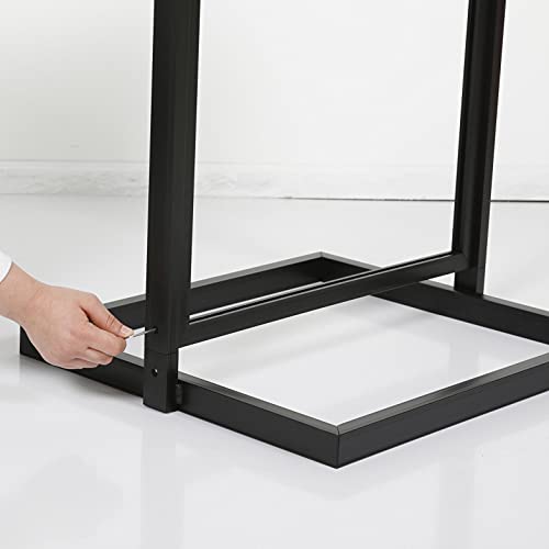 M&T Displays Metal Eco Info Board, Black 22x69 Inches Slide-In Poster Sign Holder 1 Tier Double Sided Floor Standing Pedestal Advertising Display with Backing and Anti-Glare PET Cover - color: Black, size: 22x69
