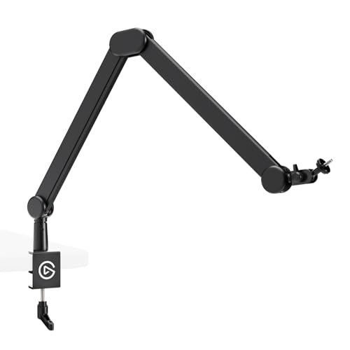 Elgato Wave Mic Arm MK.2, Studio Boom Arm for Microphones | Rises above monitors or stays low profile, Silent operation, Slim all-metal design, Padded clamp fits tight spaces