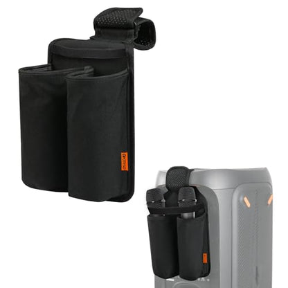 Wireless Microphone Case, Dual Microphone Holder & Mic Bag, Compatible with JBL Wireless Two Microphone System & JBL Partybox 110/120/310/320/710, Protective Cover for Handheld Mics - Bag Only