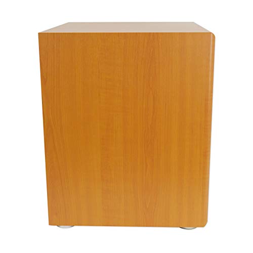 Rockville Rock Shaker 12 Wood 800W Peak/400W RMS Powered Home Theater Subwoofer 4 Ohm, Deep Bass, MDF Enclosure, RCA/High-Level Inputs, for Movies and Music - color: Classic Wood