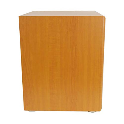 Rockville Rock Shaker 12 Wood 800W Peak/400W RMS Powered Home Theater Subwoofer 4 Ohm, Deep Bass, MDF Enclosure, RCA/High-Level Inputs, for Movies and Music - color: Classic Wood