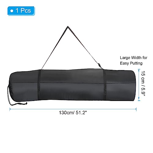 PATIKIL 51 Inch Tripod Monopod Case Bag, Nylon Camping Foldable Tripod Carry Case Storage Bag with Shoulder Strap for Outdoor Travel, Black - size: 51 Inch
