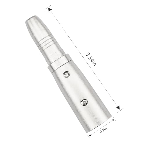 2PCS XLR Male to 1/4 Inch 6.35mm Female Adapter, 3-Pin XLR Male to Quarter Inch Female Jack Socket Audio Adapters Compatible with Microphone, Stereo, Mixer - color: XLRM to 1/4" 6.35mm Female
