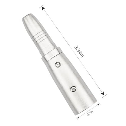 2PCS XLR Male to 1/4 Inch 6.35mm Female Adapter, 3-Pin XLR Male to Quarter Inch Female Jack Socket Audio Adapters Compatible with Microphone, Stereo, Mixer - color: XLRM to 1/4" 6.35mm Female
