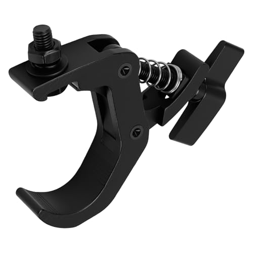 6 PCS Truss Clamp Stage Light Clamps, Professional 1.57-2.36 Inch Black Aluminum Alloy Truss Clamp for Moving Head Stage lighting Fixtures, Fit for 40-60mm OD Tube/Pipe,132lb Load Capacity