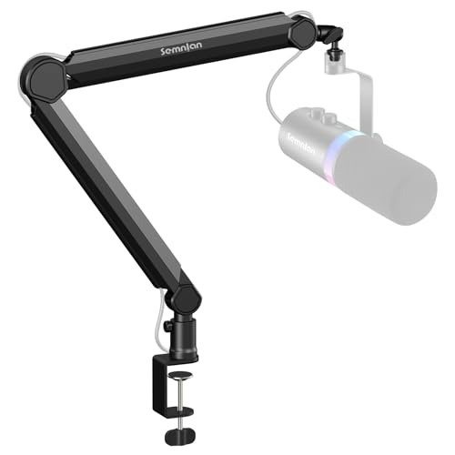 Microphone Arm,SEMNLAN LM08 Desk Adjustable Mic Boom Arm Stand | Suitable For Blue Yeti,Snowball iCE, HyperX QuadCast,SoloCast,Elgato Wave,Etc
