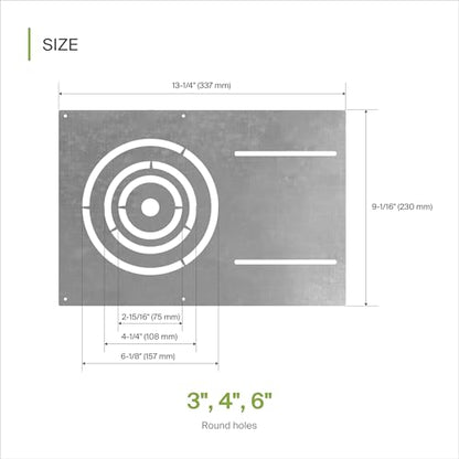ASD 72 Pack New Construction Mounting Plate Round Hole - 3/4/6 Inch Flat Galvanized Steel Wafer Light Rough In Plate, Universal Light Fixture Mounting Bracket for LED Recessed Lighting - color: Asymmetric 3-4-6", size: 72 Pack