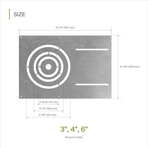 ASD 48 Pack New Construction Mounting Plate Round Hole - 3/4/6 Inch Flat Galvanized Steel Wafer Light Rough In Plate, Universal Light Fixture Mounting Bracket for LED Recessed Lighting - color: Asymmetric 3-4-6", size: 48 Pack