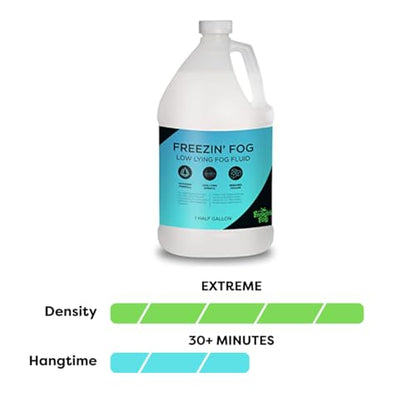 Froggy's Fog Freezin Fog, Low-Lying Ground Fog Fluid for Professional and Home Haunters, Theatrical Effects, and More, Half Gallon - size: Half Gallon