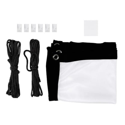 40-120 Inch Portable Projection Screen with Hanging Hooks & Ropes Foldable Non-Crease White Polyester Fabric for Home Theater & Outdoor Camping(72in) - size: 72in