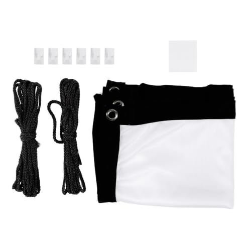 40-120 Inch Portable Projection Screen with Hanging Hooks & Ropes Foldable Non-Crease White Polyester Fabric for Home Theater & Outdoor Camping(72in) - size: 72in