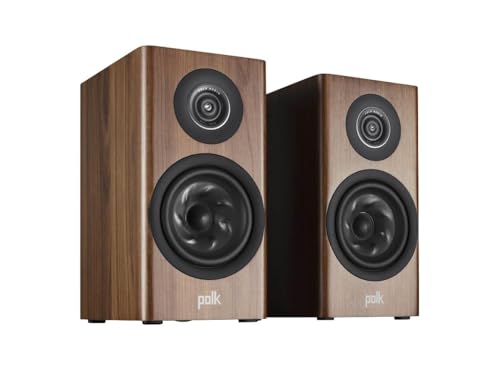 Polk Audio Reserve R100 Bookshelf Speakers for Home Theater, Walnut Brown - color: Walnut Brown