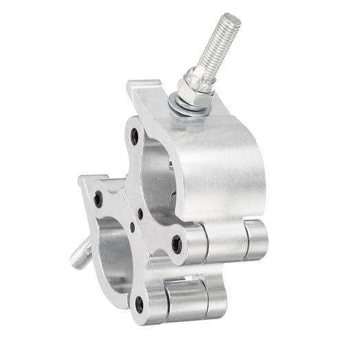 uxcell Light Truss Clamps, Aluminum Alloy Stage Lighting Pipe O Clamp for 1.5-2.05inch OD Tube Max Load 500lb Double Buckle, 1Pcs - color: Silver, size: 1.5-2.05inch