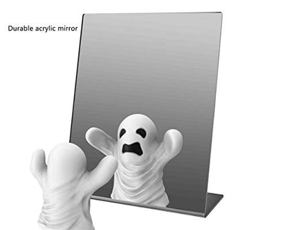 Marketing Holders Acrylic Mirror 8” x 10” Counter Top Slanted Back L Shape Vertical Easel Mirrors No Assembly Jewelry Shop Hair Salon Piercing Kiosk - size: 8"w x 10"h