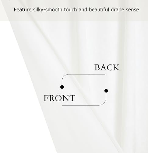 Chezmoi Collection Lux Cream White Crushed Velvet Curtains 2 Panel Set - 84 inches Long Room Darkening Luxury Distressed Velvet Rod Pocket Window Drapes for Living Room Bedroom 50" W x 84" L - color: Cream White