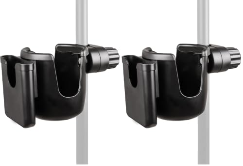 Mr.Power Mic Stand Cup Holder with Phone Holder, Universal 2-in-1 Bottle Holder for Music Stand, Boom (Pack of 2) - size: Large (Pack of 2)