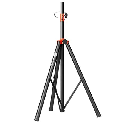 NBVOICE Speaker Stands Heavy Duty - Adjustable Height 50.5'' to 83.5'', Speaker Tripod Stand with Non-Slip Rubber Feet,144lbs Load Capacity for Stage/DJ/Party, Fits 1.38"&1.63" Speaker Poles (1-Pack)